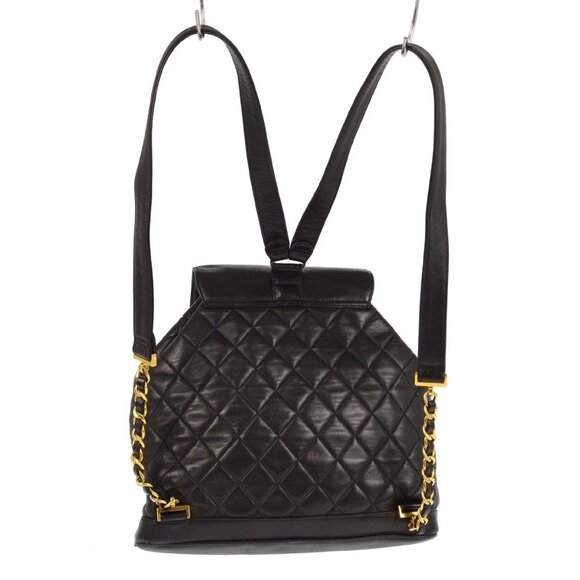 Chanel Black Lambskin Backpack - Picture 2 of 8